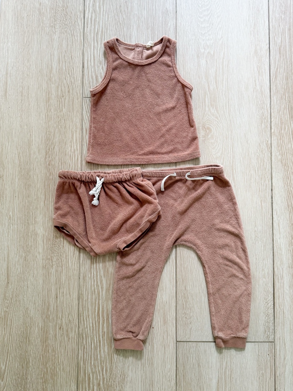 Quincy Mae 3pc bundle, brown, sz2-3yrs